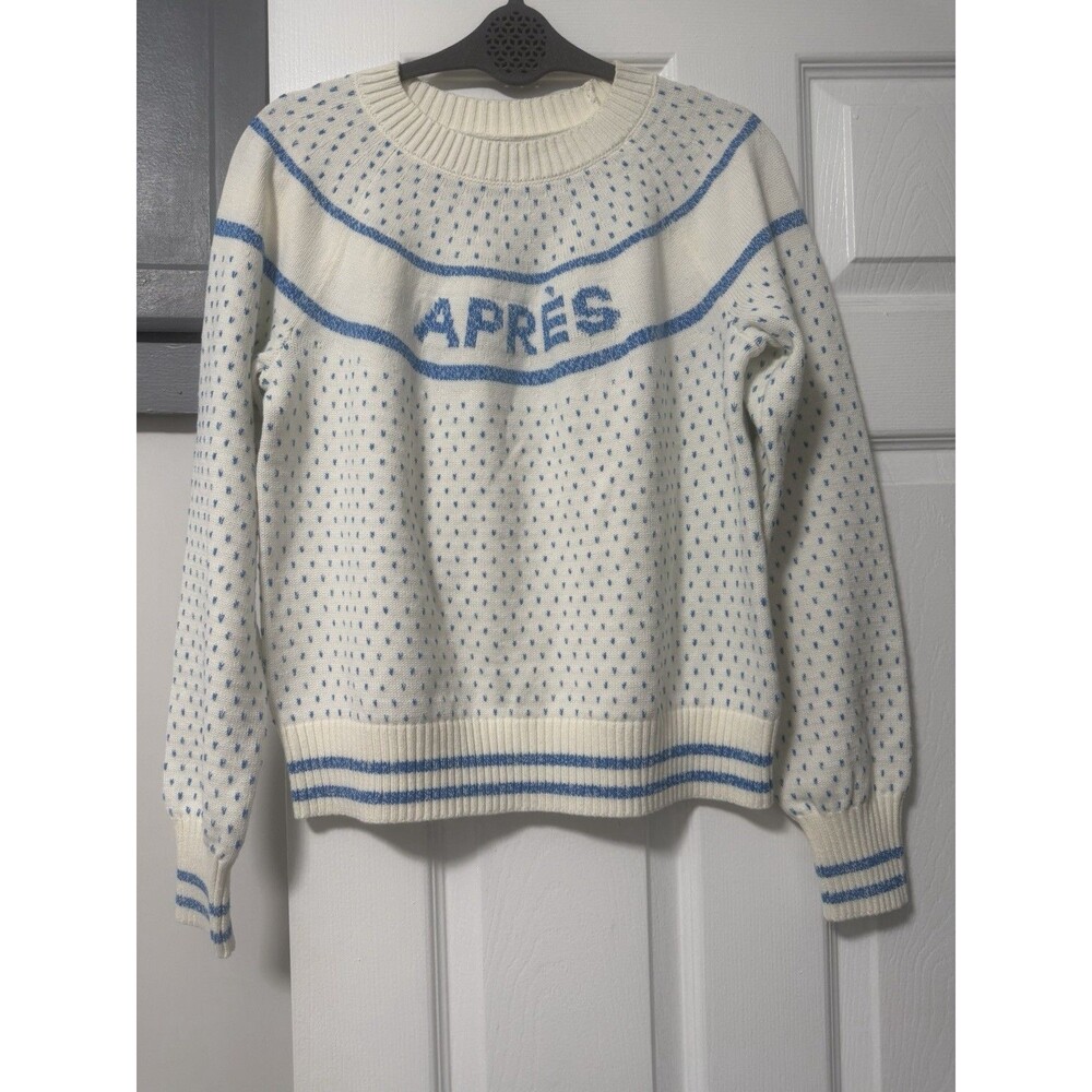 Lands’ End Drifter Après Fair Isle Cotton Sweater Women’s Small